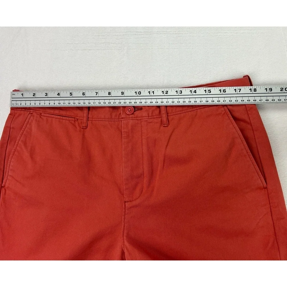 J.Crew NWT Mens 34 x 34 Broken In Chino Pants Coral Orange Tapered‎ Preppy